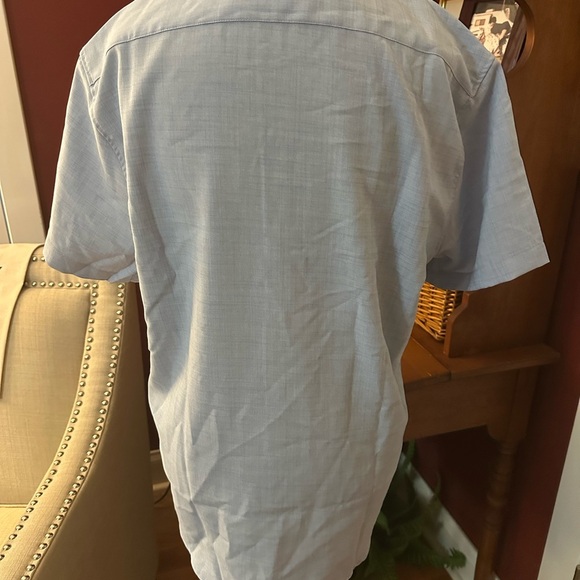 Denim & Flower Blue Casual Button Down Shirt No Iron - Picture 2 of 5